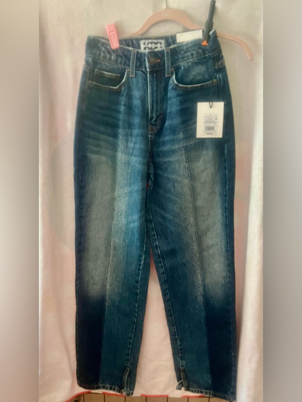 Blue Women's High-Rise Straight Jeans